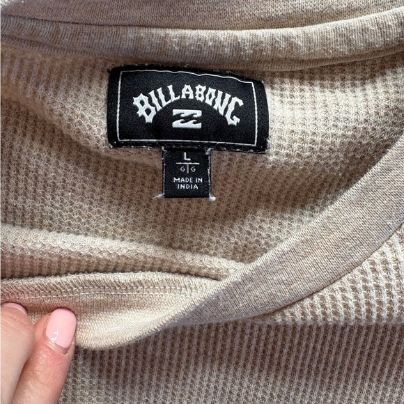 Men’s Billabong Essential Long‎ Sleeve Thermal Top, Light Gray Heather, Large - Picture 5 of 5